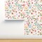 Bloom Floral Watercolor Garden Botanical Nursery Spring Kitchen Custom Removable Wallpaper by Spoonflower Peel & Stick Wallpaper 2FT Wide
